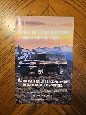 Vintage Toyota 4Runner Magazine Print Ad 2001 | eBay