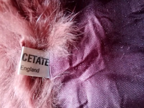 Vintage rabbit fur coat size 10 - 60s 70s Jacket - Picture 3 of 6