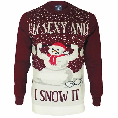 Greatest Snowman Mens Funny Xmas Jumpers Mens Christmas Novelty