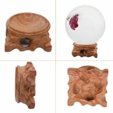 Wood Display Stand for Crystal Glass Lens Ball Photography Base Sphere Holder