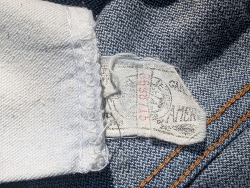 VTG Mens 70s Lee Riders 201 2541 Bootcut Flare Jeans USA Talon 37x35 Union Made - Picture 8 of 13