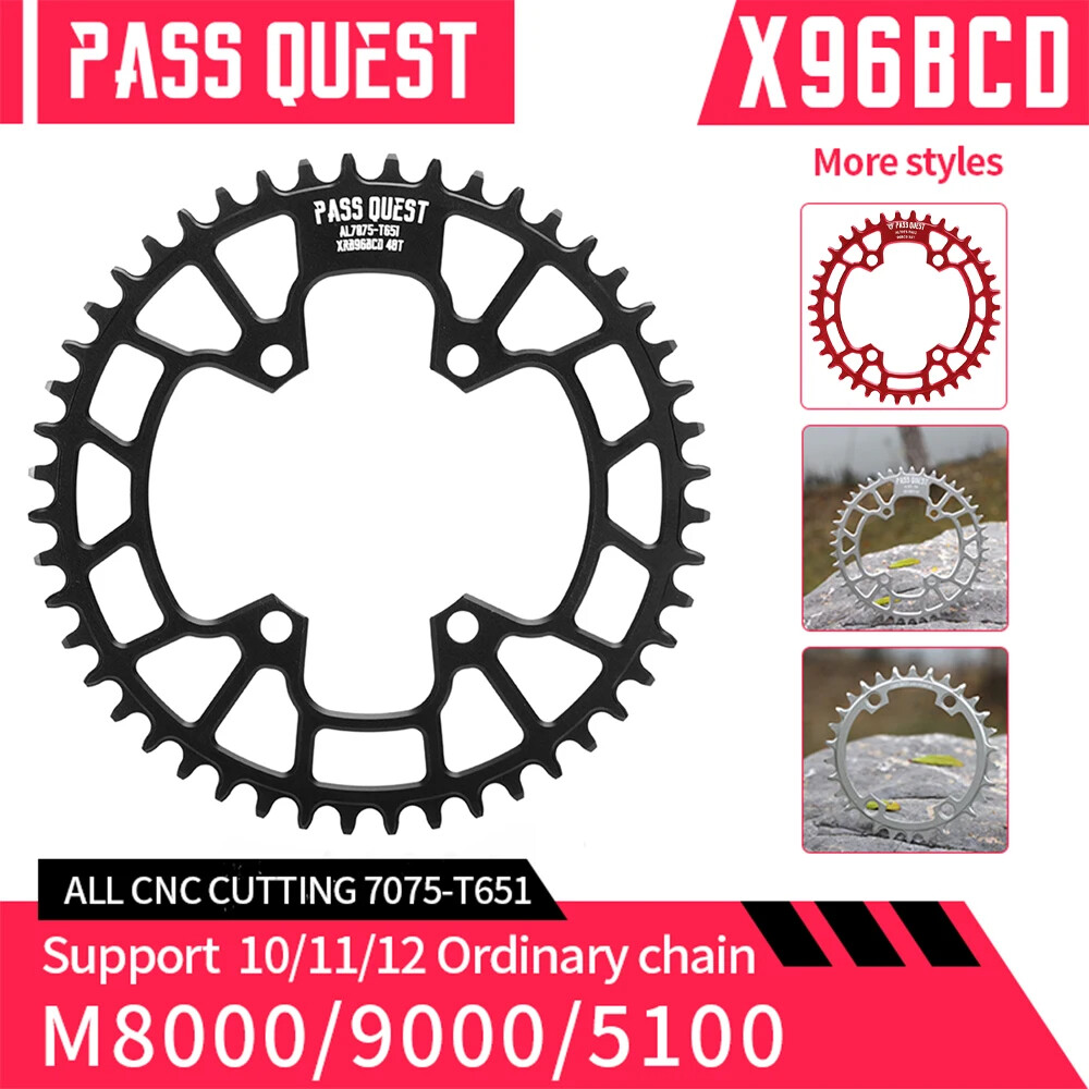 narrow in on 96BCD Mountain Bike Narrow Wide Chainring 30-42T for XT