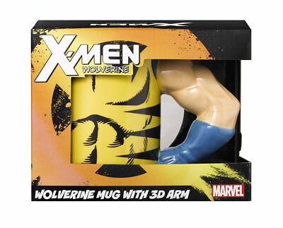 X-Men Wolverine 3D Arm Tasse Kaffee Becher Keramik - 330ml - Gelb