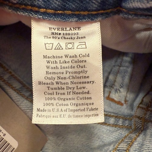 Everlane NWT The 90's Cheeky Jean Diamond Size 27 Straight Ankle 26.5" High Rise - Picture 14 of 14