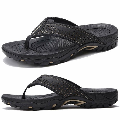 KIIU Mens Thong Sandals Indoor and 
