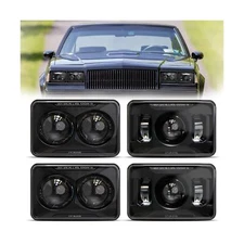 BESURE 4X6 LED Headlights Hi/Lo Beam Compatible with Peterbilt 379 Kenworth T...