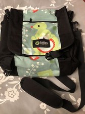 NWT Boba Kangaroo Pack Diaper Bag Green Black 10 Pocket Carryall Shoulder Tote