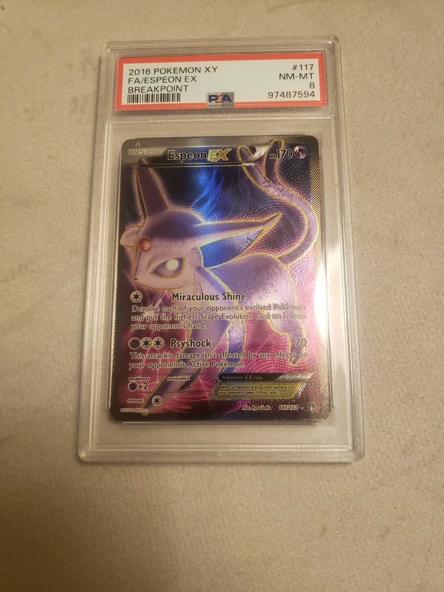 PSA 8 NM-MT Espeon Ex XY Breakpoint Full Art #117 2016 Pokemon | eBay