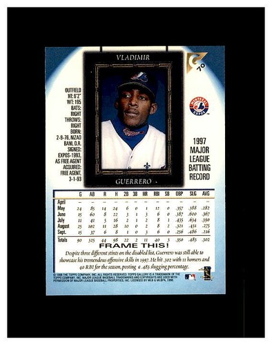 VLADIMIR GUERRERO HUGE YOU PICK HIGH GRADE CARDS 100,S SEE DROP DOWN BOX - Picture 204 of 374