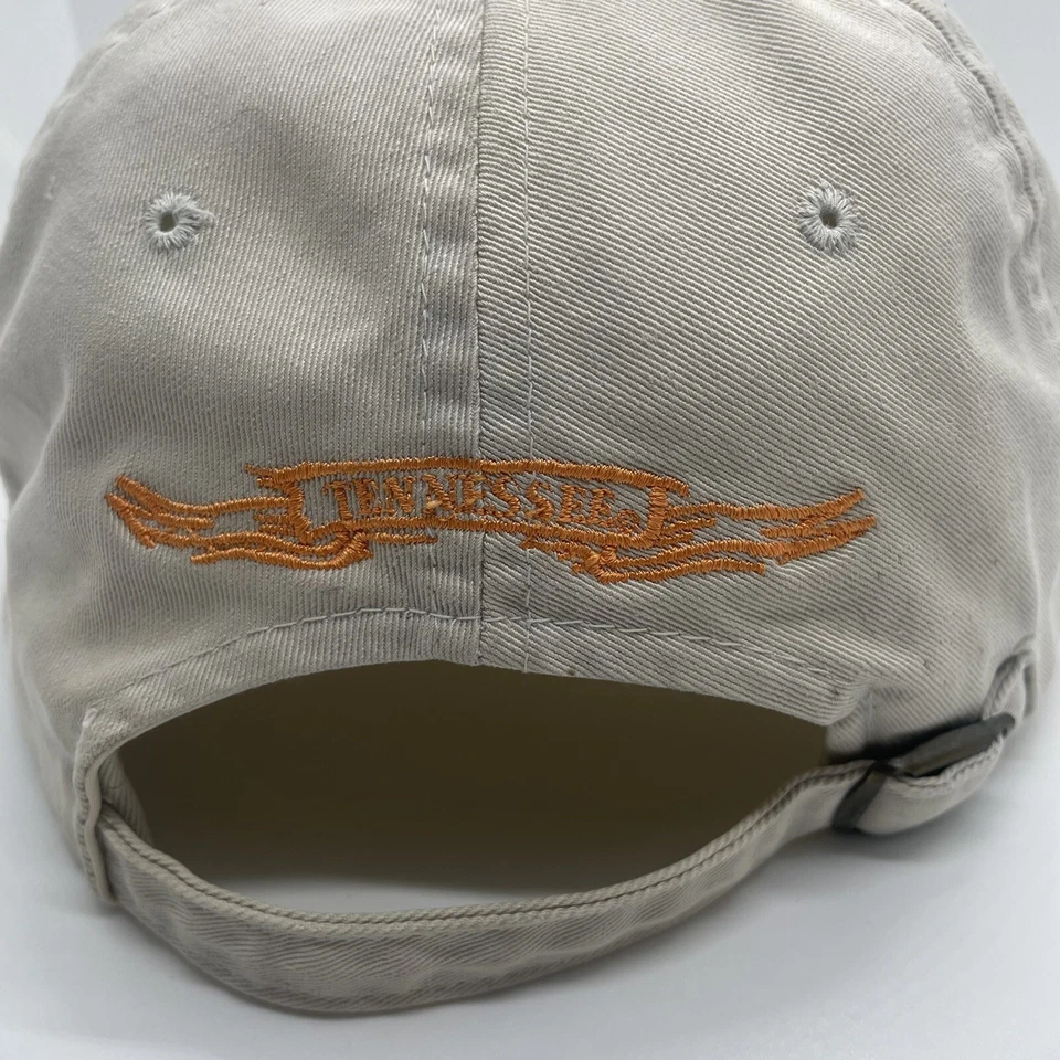 Tennessee Volunteers Power T Embroidered Tan Cap Orange Logo Adjustable Beige - Image 4 of 4