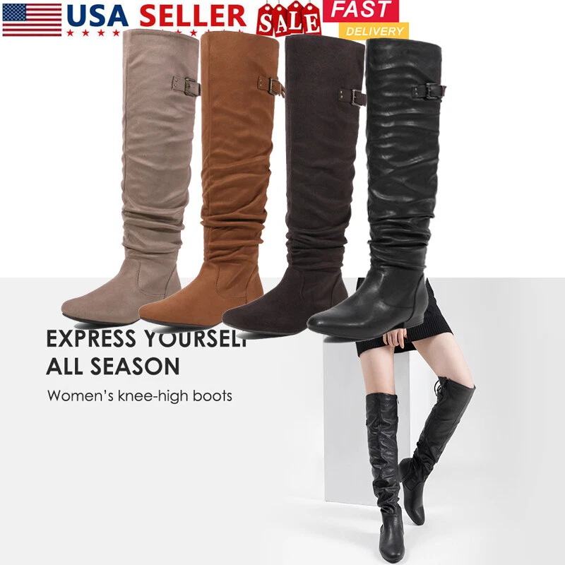 Thigh high flat boots size 12 top