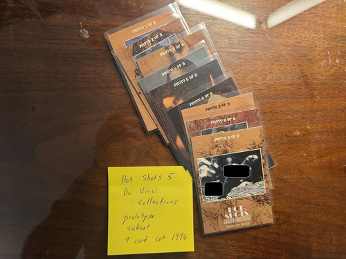 HOT SHOTS series DA VINCI 1996 complete PROTOTYPE subset of 9 cards - Picture 2 of 2