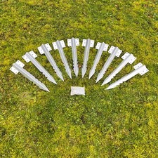10 x Railway Sleeper Brackets Garden Edging Border Metal Edging Stakes