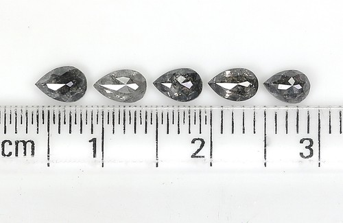 Diamante natural suelto en forma de pera de 1,22 quilates 4,70 mm diamante de sal y pimienta QL752 - Imagen 8 de 8