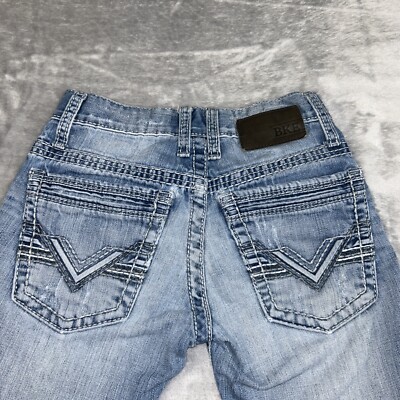 BKE Denim Jeans Aiden Men s 25S Blue Distressed Light Wash Bootcut