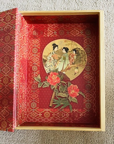 Punch Studios Faux Book Box "Japan" Geisha Girls - Keepsake Storage 11" x 8.5" - Picture 11 of 14
