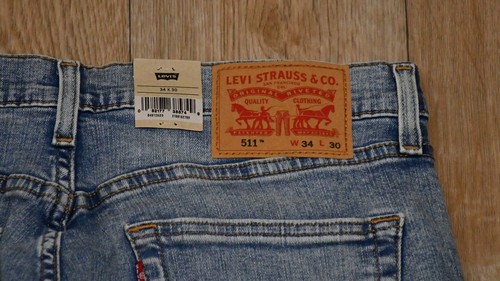 Levis Levi's 511 Slim Stretch Hombre Vaqueros Azul Claro Desgastado - Imagen 4 de 11