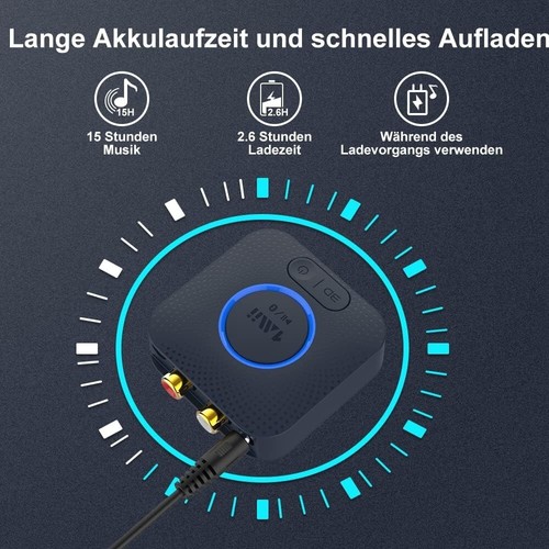 1Mii B06HD Bluetooth 5.1 Empfänger, aptX HD Low Latency HiFi Wireless Audio - Bild 7 von 10