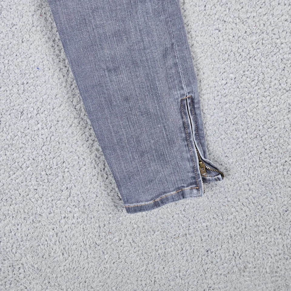 Pantalones de mezclilla para mujer NOTIFY bambú 75 talla 26 gris cremallera al tobillo WTD759 Foto 3 de 4