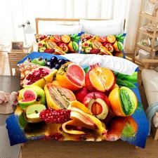 Papaya Pomegranate 3D Print Duvet Quilt Doona Covers Pillow Case Bedding Sets