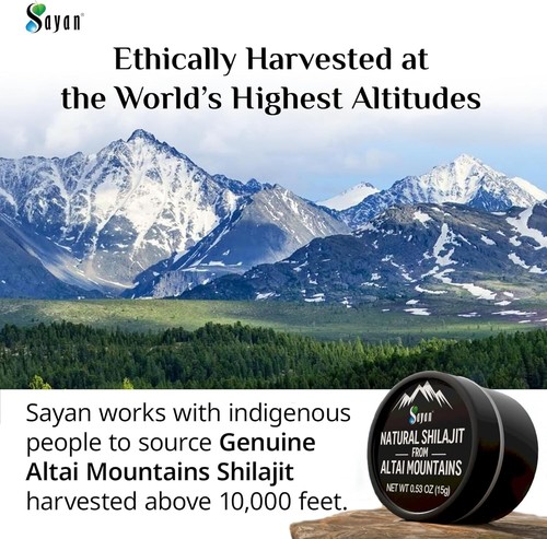 Sayan Pure Authentic Altai Shilajit Resin - 15 Grams, 2 Month Supply - High best - Picture 8 of 9