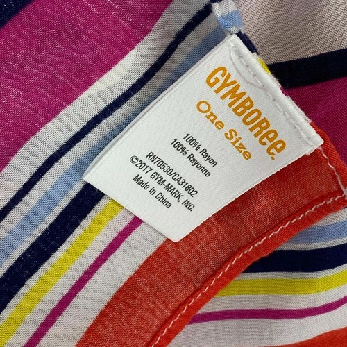 Gymboree Girls Teens Rectangular Scarf Bright Multi Color Stripes C'Est la Vie - Picture 7 of 7