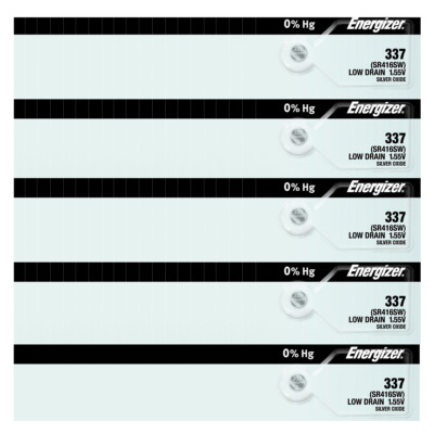 Energizer 337 SR416SW Silver Oxide Watch Battery (100 Pack)
