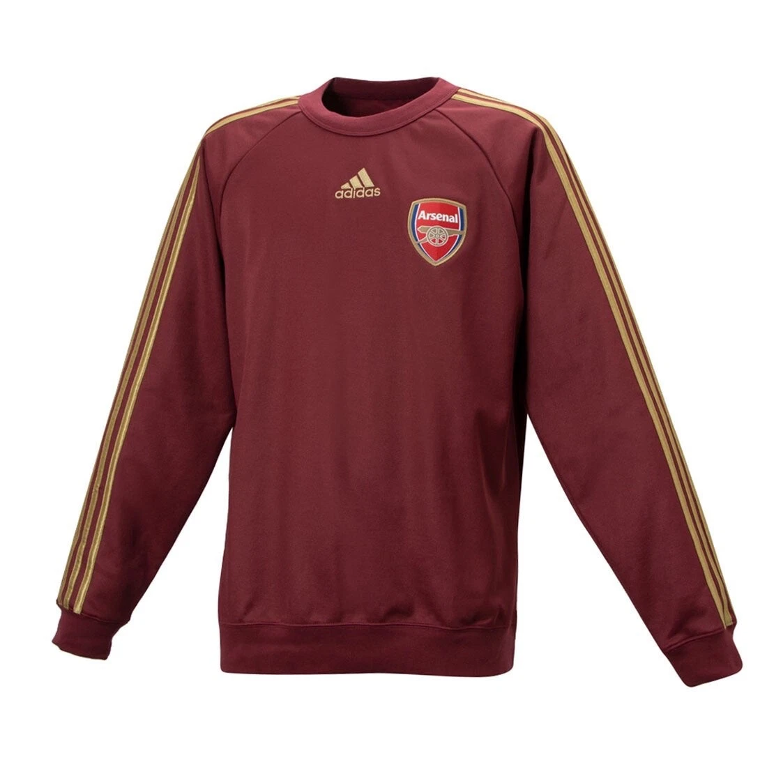 adidas Arsenal Teamgeist Crew Sweatshirt Logo Red Gold Men Size 2XL | eBay