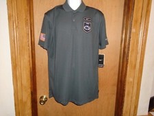Nike Penn State Nittany Lions Dri Fit On Field Polo Gray Patch Flag Men's M NWT