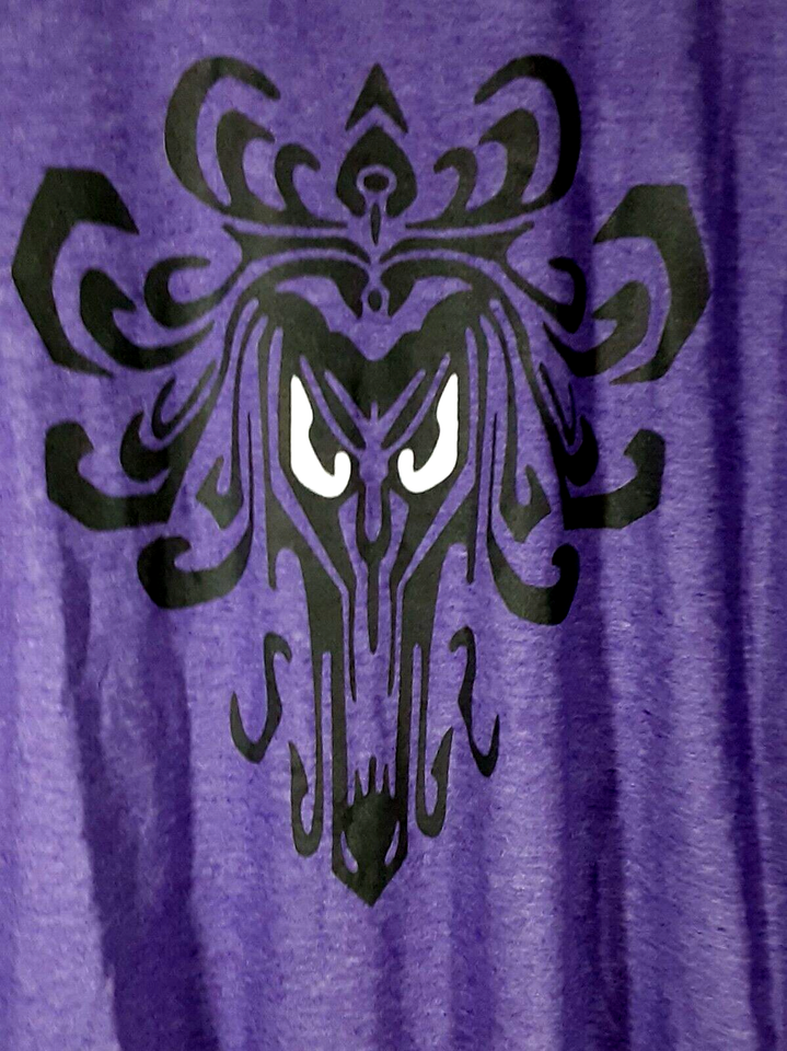 Gildan Disney Haunted Mansion Icon T Shirt Women Size XL Purple New | eBay