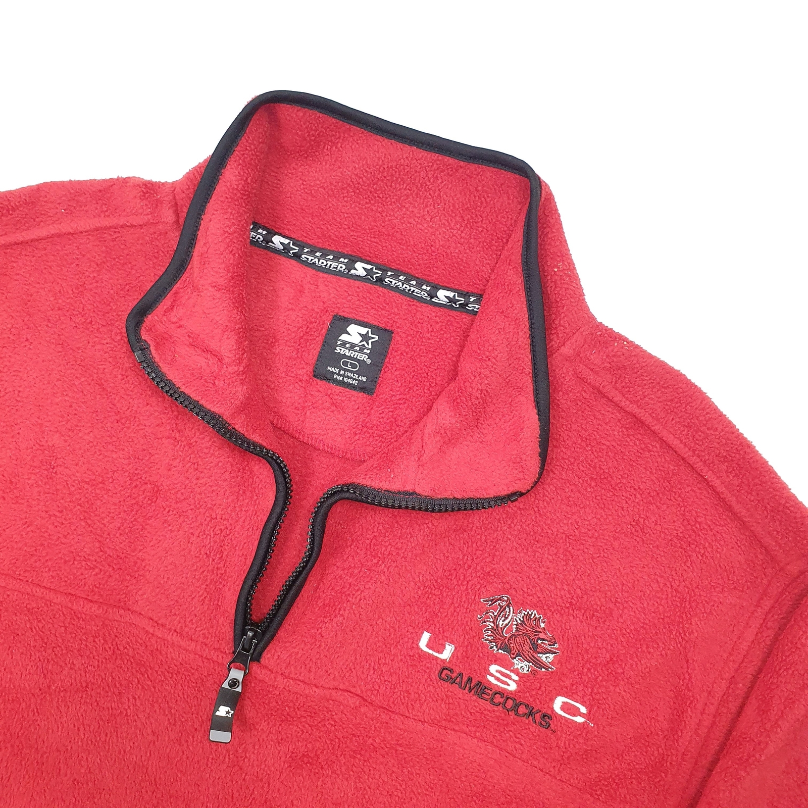 Mens STARTER USC Gamecocks Polyester 1/4 Quarter Zip Fleece Jumper L image 2