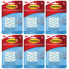 6 Packs 3M Command 9 Medium Clear Adhesive Strips Per Pack (Total 54 Strips) 3.75 per strip
