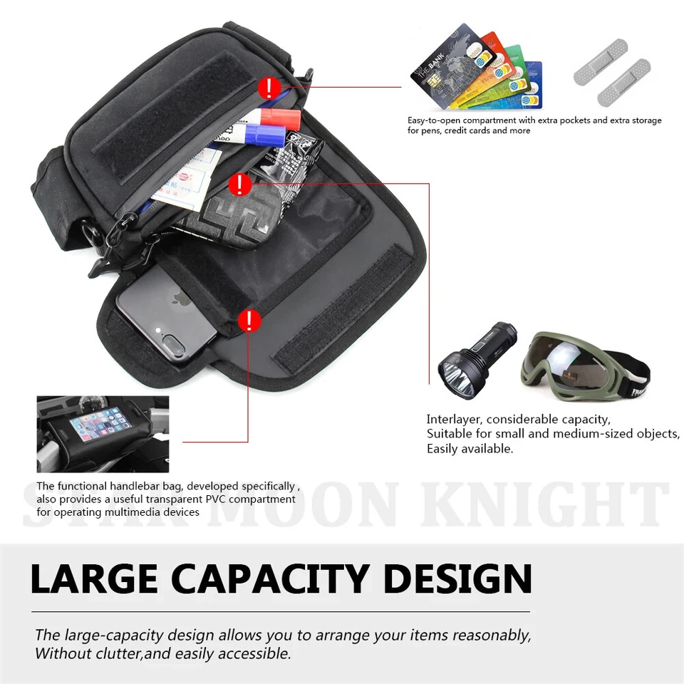 Handlebar Bag Phone Holder Storage Package For BMW R1200RT R1250RT K1600GTL - Image 4 of 4