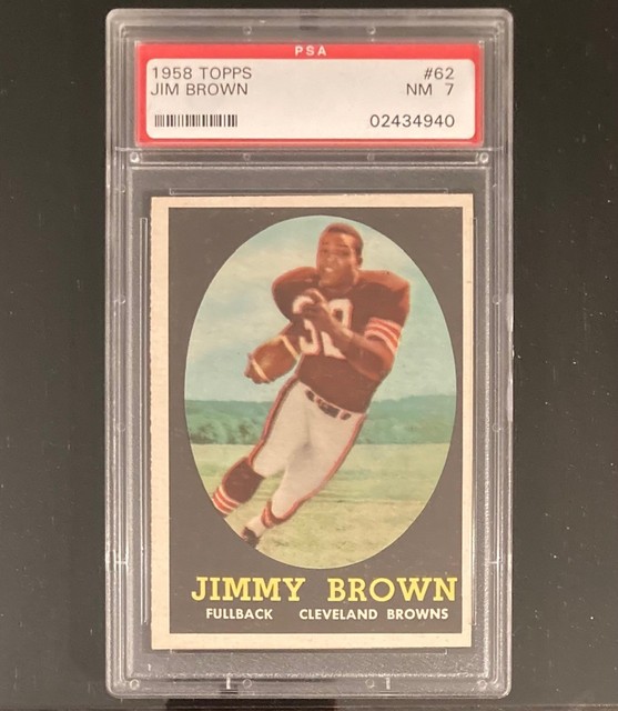 1958 Topps #62 Jim Brown RC! PSA '7'! PACK FRESH+! VIVID SURFACE! SHARP CORNERS!