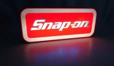 Snap-On LED Light-Up Sign With USB Power - Red & White tool box light