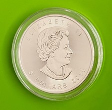 2016 CANADA 1 oz SILVER ARGENT PURE $5 DOLLAR MAPLE LEAF COIN 9999  MILKY SPOTS
