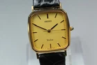 [Near MINT] Vintage SEIKO Dolce 5E31-5A80 27mm Gold Dial Quartz Men's Watch
