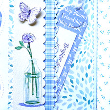 5pc FLOWER BUD VASE STAMP SET SEE PHOTO 2 SET 5922 ART IMPRESSIONS RUBBER STAMP