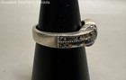 Sterling Silver Crossover Ring with Marcasite - Size 8 (MISSING STONES) — photo 2