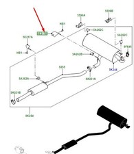 Land Rover Range Rover Evoque L551 Auspuff Middle Holder LR138313 NEUE EREUTE