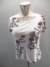 Catherine Malandrino Size XS Womens Multicolor Floral 100% Cotton Casual Top 011