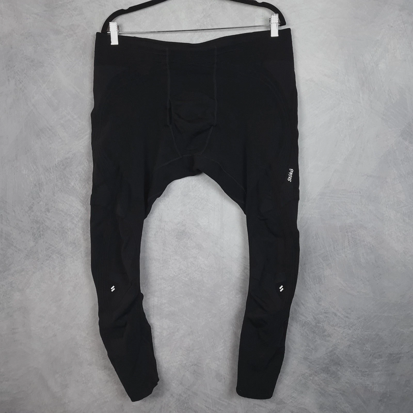 Stoko Leggings Mens XXL Black Merino Supportive Tight Compression Running