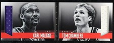 2013 Preferred One on Rivalry Memorabilia Booklet Karl Malone Tom Chambers 1b0