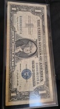 1957 Silver Certificate Rare Dollar Bill Blue Seal Old US Bill $1 Money