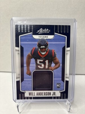 2023 Panini Absolute Rookie Materials Will Anderson Jr. ARM-2 Texans NFL RC MEMX