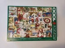 Vintage Christmas Cards Puzzle - Eurographics 1000 Piece Jigsaw Puzzle
