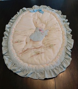 Vintage Beatrix Potter Quiltex Peter Rabbit Wall Hanging Quilted Baby Nursery  