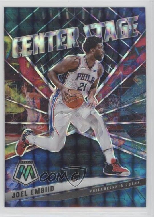 2020-21 Panini Mosaic Center Stage Joel Embiid #11 0o6v