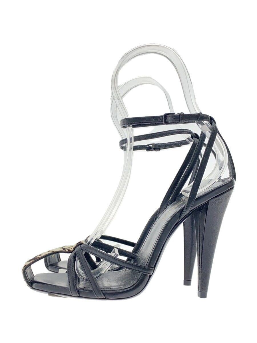 SANDALI SAINT LAURENT 36 vitello nero non ancora nato usati