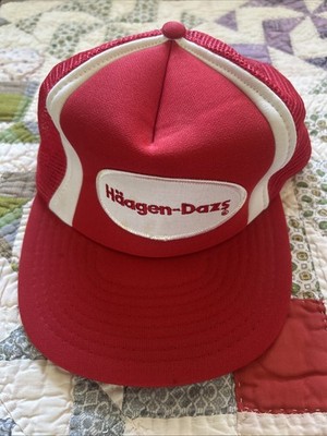 Vintage Haagen-Dazs Ice Cream Red Snapback Unisex Adjustable Hat